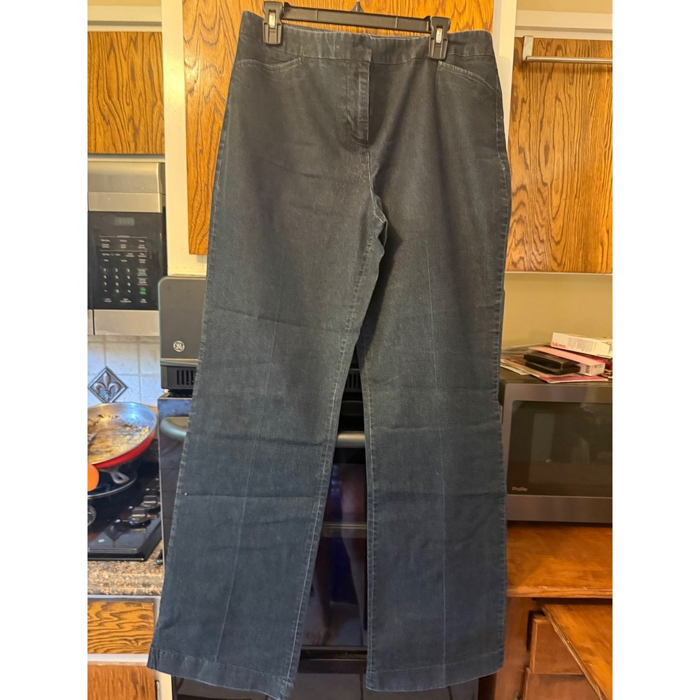 Worthington Modern Fit Tall Dark Wash Wide Leg Trousers Size 12T Blue Denim Look